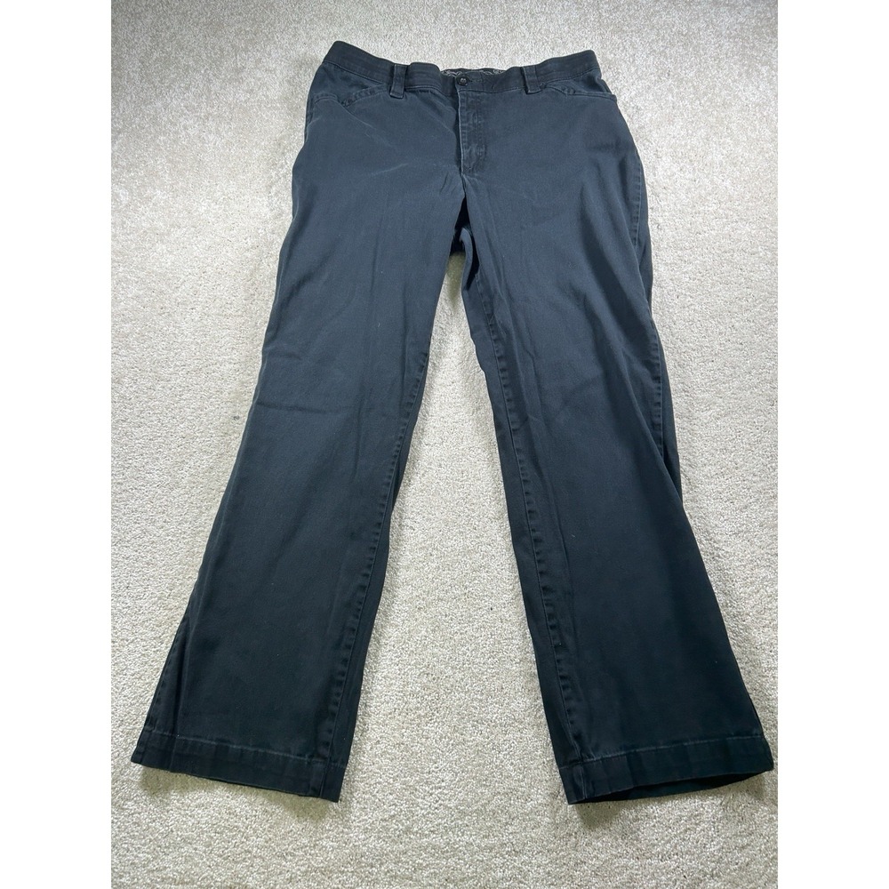 Lee Womens Size 14 Medium Comfort Waistband Stretch Black Pants‎
